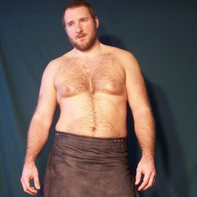 shirtless irish bear man